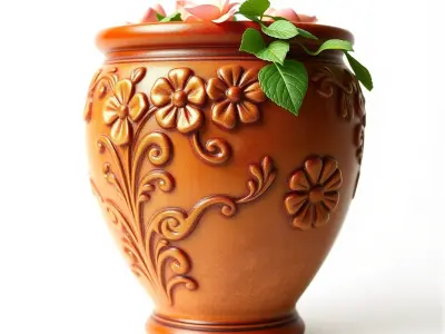 Decorative Floral Vase Model Pack Low-poly 3D model