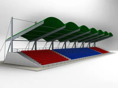 Stadium Seating Tribune Pack 3D model