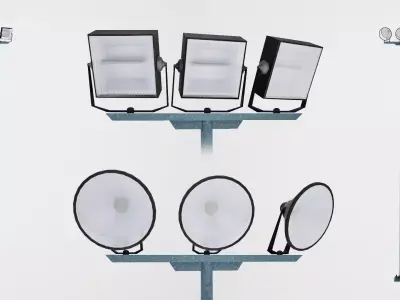 Stadium lights small Low-poly 3D model