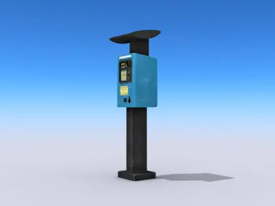 Parking Meter Low-poly 3D model