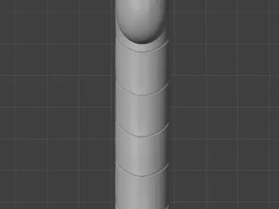 candy cane ornament 3D print model