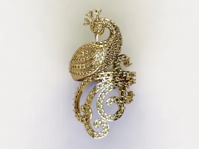 women ring design R58 3D model