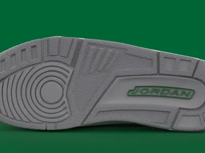 Air Jordan Legacy 312 Low Pine Green Low-poly 3D model