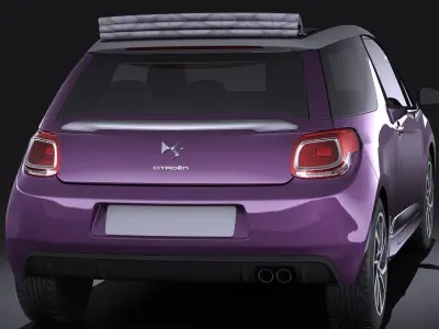 Citroen DS3 Cabrio 2015 VRAY 3D model