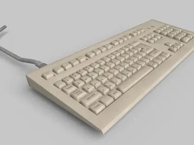 Keyboard computer Free low-poly 3D model