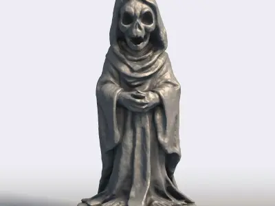 Halloween Ghost Figure Spooky Spirit Sculpture  3D print model