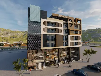 Residential Building  OR APARTMENT BUILDING DESIGN  3D model Low-poly 3D model