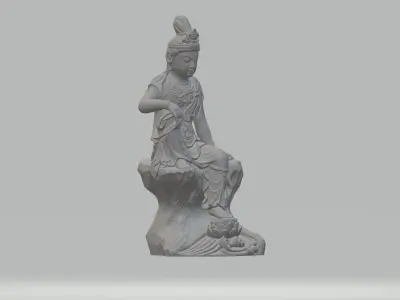 Guanyin Bodhisattva Sitting Statue  3D print model purchase