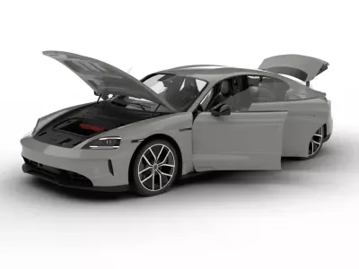 Porsche Taycan 4S Black Edition 2026 HQ 3d model 3D model