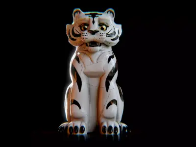 Tiger Statue 3D model