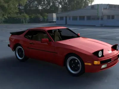 Porsche 944 with Interior HDRI 3D model