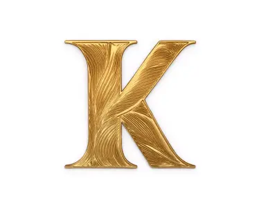 Alphabet Letter K Pendant  3D print model