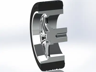 Custom wheels US Mags Spade for your scale model 3D print model