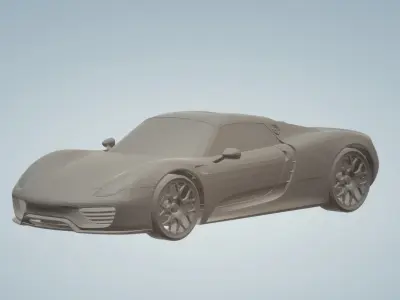 PORSCHE 918 CAR 3D PRINTING STL FILE 3D print model