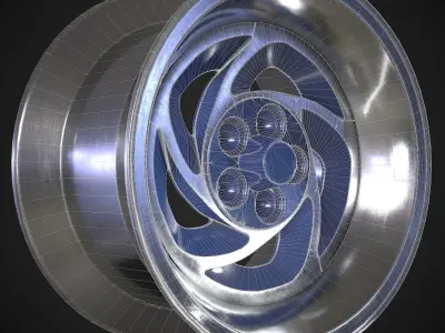 chevy astro rim Low-poly 3D model