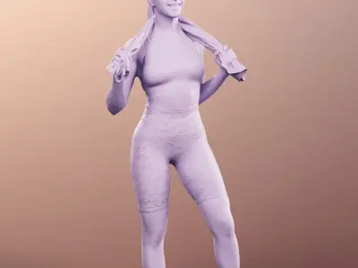 Klara 12632 - Athletic Young Woman Low-poly 3D model