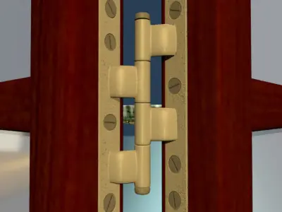 Folding screen rigged low poly Low-poly 3D model