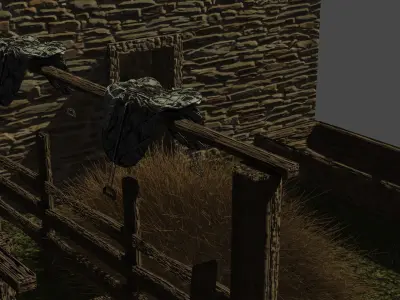 Stable stone house Free 3D model