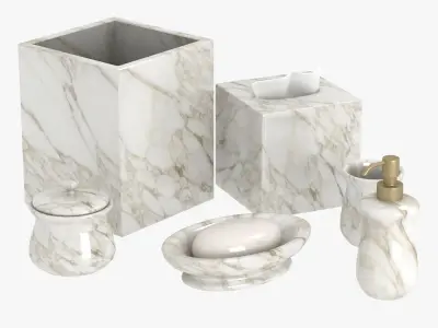 Bathroom Decorative Set A Touch Of Lace 3D model