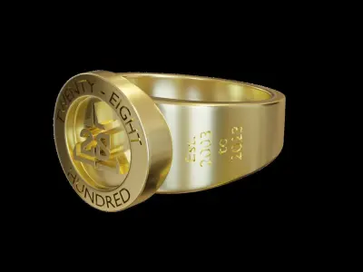 Ring - 28 Hundred Ring - Multiple Sizes 3D print model