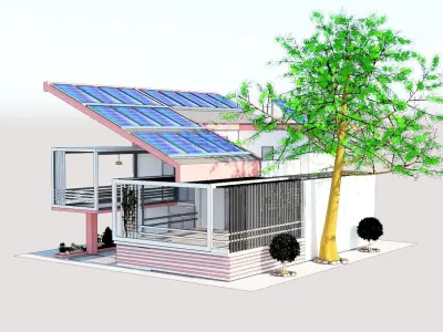 Exterior  Modern House Free 3D model
