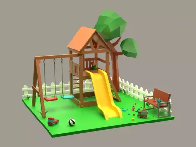 Playground Room 8  Low-poly 3D model
