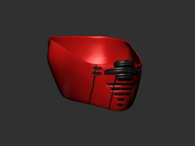 helmet high poly sculpt 3d printable  3D model 25