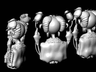 Aries sign Zodiac  Skeleton horns and roses 3D printable Model 3D print model