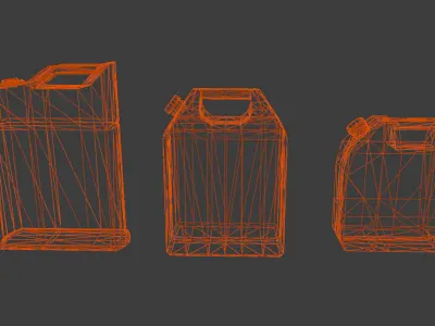 Low Poly Canister Pack Collection Low-poly 3D model