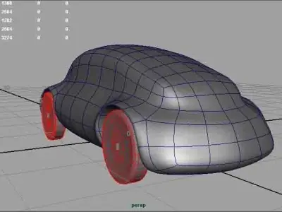Car Concept Body Mercedes and Google AAA Low-poly 3D model