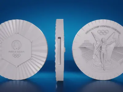 Paris 2024 Olympic Medal 3D print model