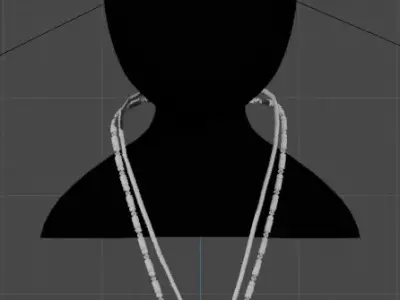 Three-Dimensional Elegance at your fingertips cuban chain Low-poly 3D model