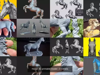 Horse 3D printable model 3D Model Collection