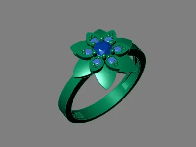 Rings for Women Womens Rings Stone Ring Ready STL 3DM Models  3D print model 11