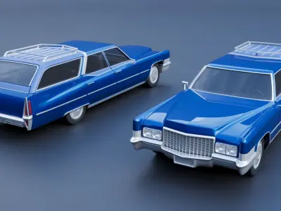 Cadillac Fleetwood Brougham Wagon 1970 3D print model