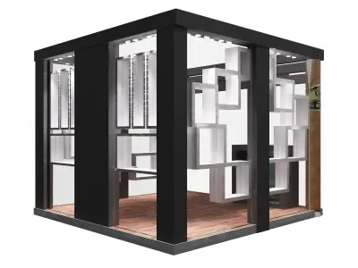  Booth Exhibition Stand a496 3D model