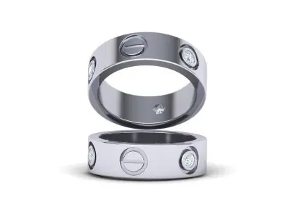 Classic Wedding band 5 rings 3dmodel 3D print model