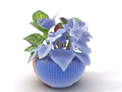 Decorative Potted Plant model pack Low-poly 3D model