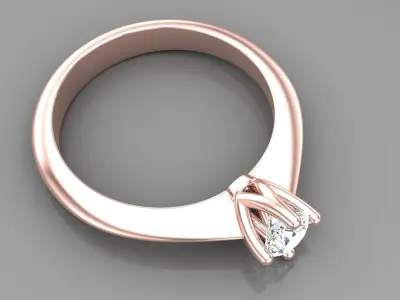 Ring M69  female ring with gems 3D print model