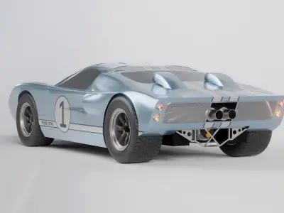 Race car GT 40 MK-II 1966 3D model