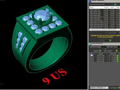 Luxury Men Rings Designs 6MR072 3D print model