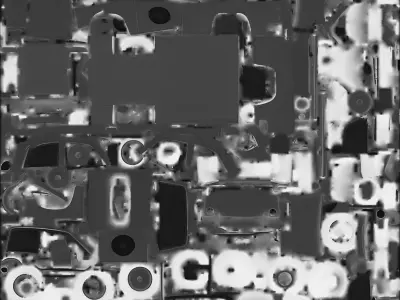 Christmas Police Car 3D Model Festive Patrol Vehicle Low-poly 3D model