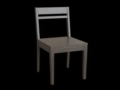 Chair wooden 04 Low-poly 3D model