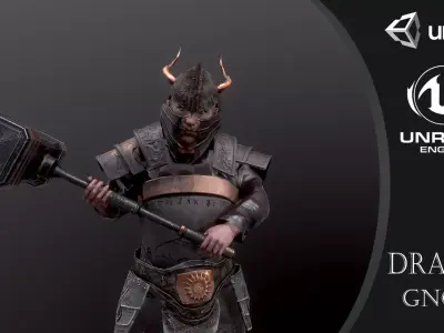 Dragon Gnom Low-poly 3D model