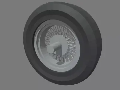 Low Poly Wheel 03 Low-poly 3D model