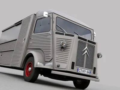 CITROEN H TYPE FOURGON RALLONGE 1964 3D model