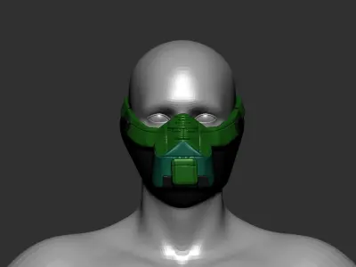 helmet high poly sculpt 3d printable  3D model 10