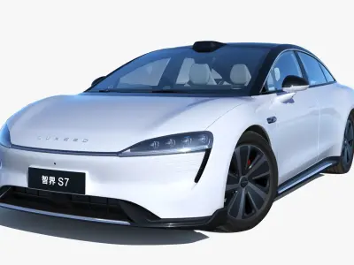 2024 Huawei HIMA Luxeed S7 RS with interior Low-poly 3D model