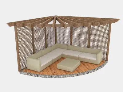 garden camellia 02 Low-poly 3D model