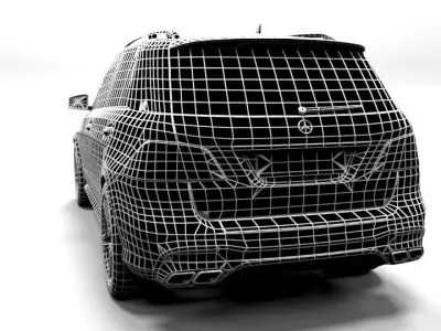 MERCEDES GLE AMG 63 2016 LOWPOLY Low-poly 3D model